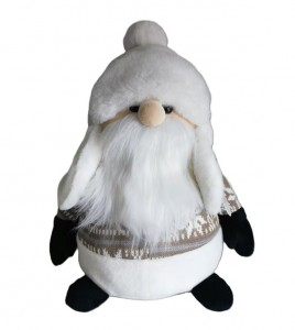 JH-1166A Plush Santa with Hat in Light brown color