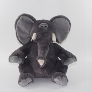 JH-1045C Plush Elephant in Brown color