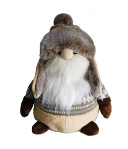 JH-1166D Plush Santa with Hat in Red color