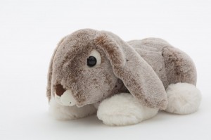 JH-9946B Plush Rabbit in Light Brown color