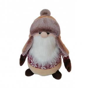 JH-1166D Plush Santa with Hat in Red color