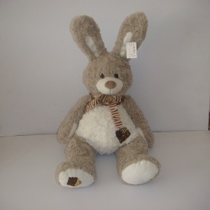 JH-9835C Plush Bunny in Light Grey color
