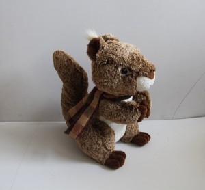 JH-9926A Plush Squirrel in Brown color with Scarf