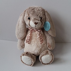 JH-9892A Plush Bunny in Light Brown color with Bow