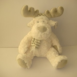 JH-9842C Plush Reindeer in White color with hat