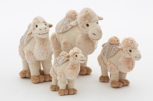 JH-9897B Plush Camel standing position in Cream color