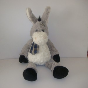 JH-9837B Plush Donkey in Grey color