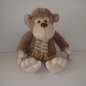 JH-9838C Plush Monkey in Light Brown color