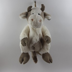 JH-1052A Plush Cow backpack in Cream color 50cm