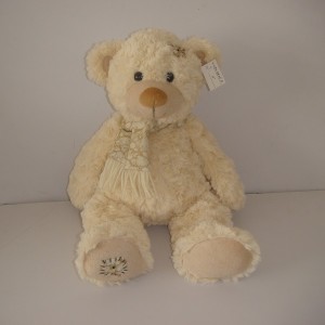 JH-9836D Plush Bear in Cream color