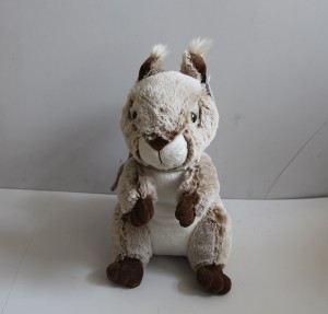 JH-9926D Plush Squirrel in Light Brown color with Scarf