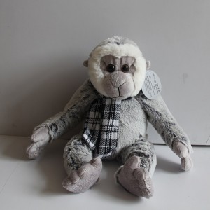 JH-9929D Plush Monkey in Light Grey color
