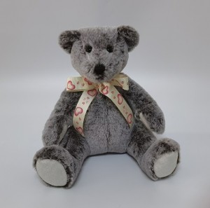 JH-1032-1Plush bear with bow in Brown color