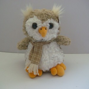 JH-9831D Plush Owl in Brown color