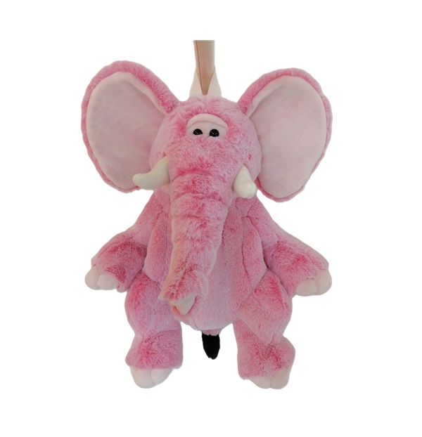 JH-1046F Plush Elephant bagpack in Pink color 50cm Featured Image