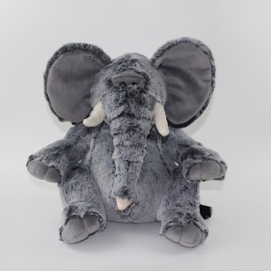 JH-1045B Plush Elephant in Brown color